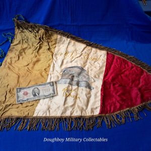 world-war-one-france-commune-chaon-village-veterans-pennant-with-generals-signature-on-back-embroidered-adrian-helmet-bullion-trim-flag