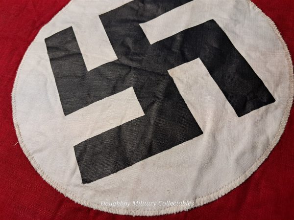 german-world-war-two-state-flag-small-parade-variation-with-rope-ends-excellent-condition