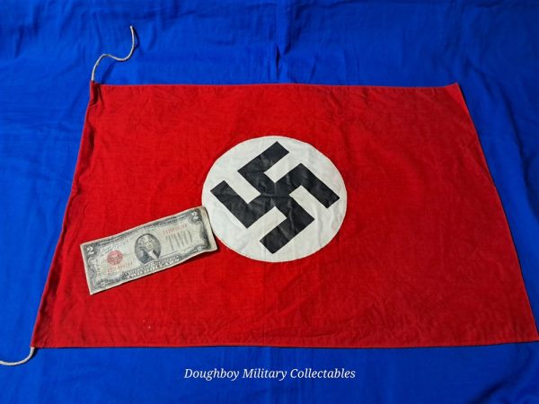 german-world-war-two-state-flag-small-parade-variation-with-rope-ends-excellent-condition