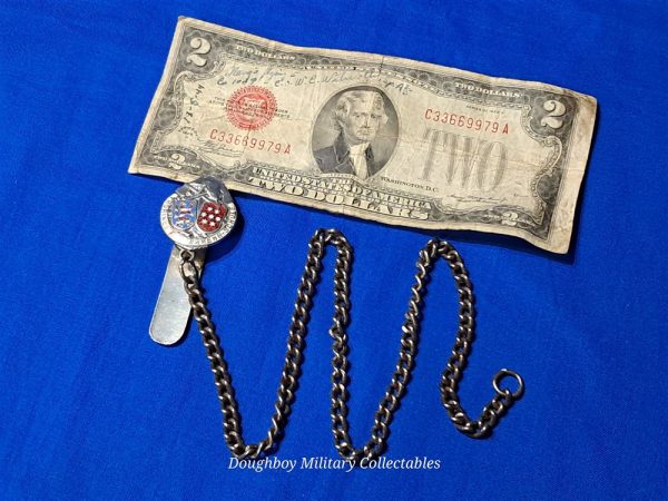 german-world-war-two-fireman-school-whistle-chain-mount-for-uniform-instructror-with- enamel-city-name