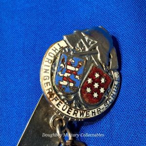 german-world-war-two-fireman-school-whistle-chain-mount-for-uniform-instructror-with- enamel-city-name