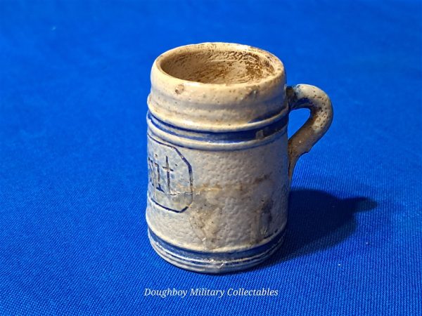 german-stein-wwii german-world-war-two-small-shot-cup-from-bar-ceramic-type-bring-back-soldier