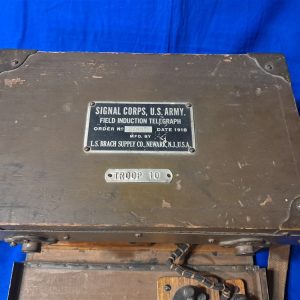 world-war-one-field-telegraph-induction-1918-dated-excellent-condition-with-carry-strap-scarce-signal-corps-equipment