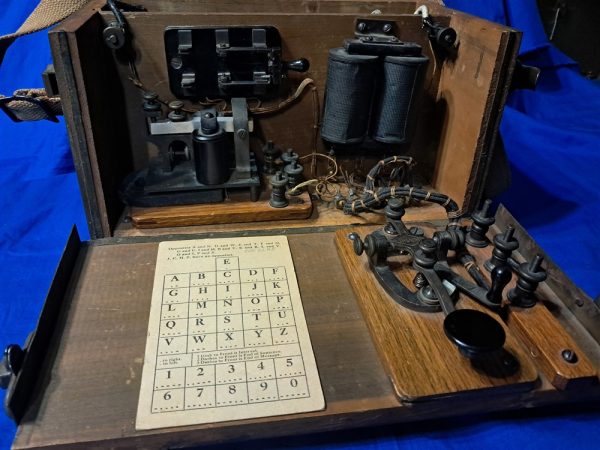 world-war-one-field-telegraph-induction-1918-dated-excellent-condition-with-carry-strap-scarce-signal-corps-equipment