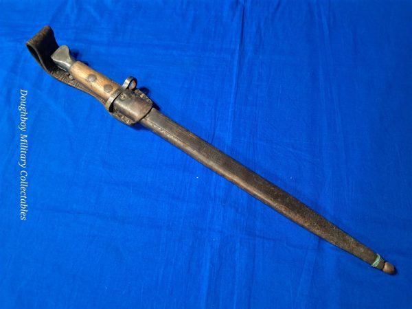 m95-dutch-bayonet world-war-one-dutch-pattern-1895-bayonit-for-rifle-pre-war-early-with-stiffer-scabbard-all-original-tee-back