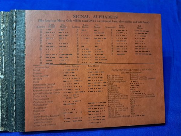 world-war-one-message-booklet-field-use-hard-cover-for-phones-and-telegraph-with-graph-paper-sketch-on-back-1917-dated-17