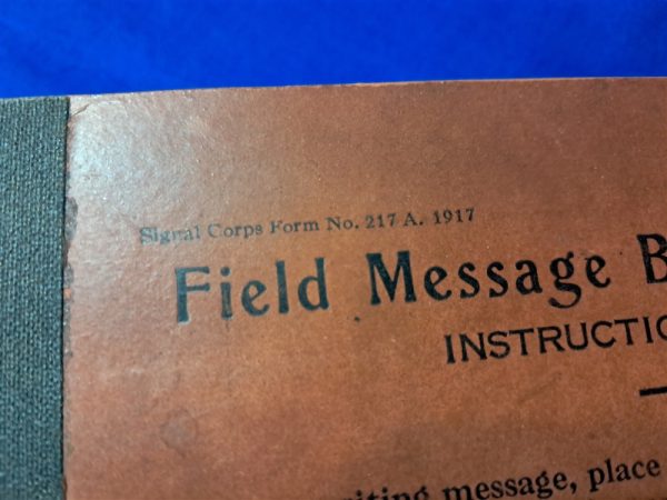 world-war-one-message-booklet-field-use-hard-cover-for-phones-and-telegraph-with-graph-paper-sketch-on-back-1917-dated-17