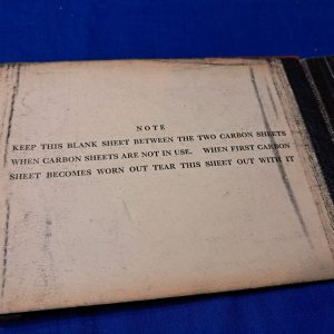 world-war-one-message-booklet-field-use-hard-cover-for-phones-and-telegraph-with-graph-paper-sketch-on-back-1917-dated-17