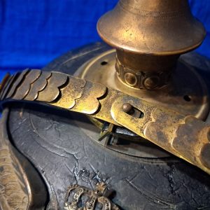 world-war-one-german-prussian-spiked-helmet-pickelhaube-model-1895-early-line-officer-with-chin-scales-some-damage-large-sized