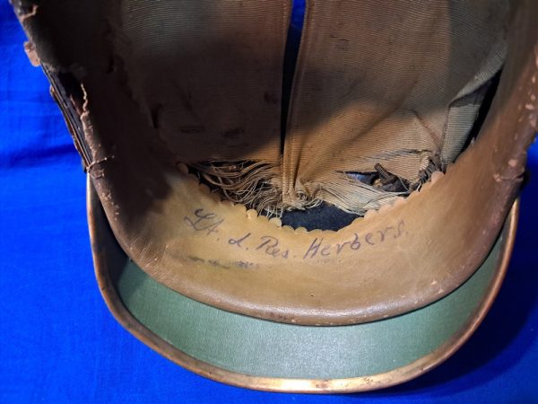 world-war-one-german-prussian-spiked-helmet-pickelhaube-model-1895-early-line-officer-with-chin-scales-some-damage-large-sized