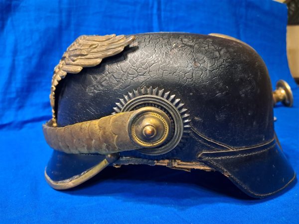 world-war-one-german-prussian-spiked-helmet-pickelhaube-model-1895-early-line-officer-with-chin-scales-some-damage-large-sized