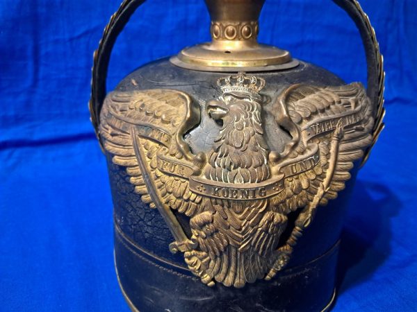 world-war-one-german-prussian-spiked-helmet-pickelhaube-model-1895-early-line-officer-with-chin-scales-some-damage-large-sized