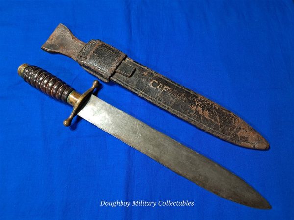 civil-war-knife civil-war-1862-hospital-corp-knife-machete-and-scabbard-excellent-condition-collins-and-company-early-markings