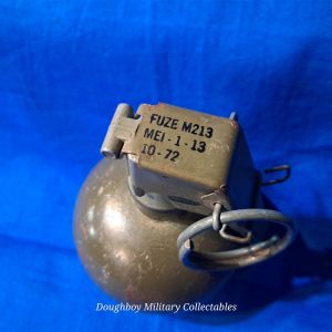 vietnam-war-era-1972-dated-67-type-hand-grenade-inert-totally-m213-fuze-no-markings-fag-body-repainted-years-ago-scarce