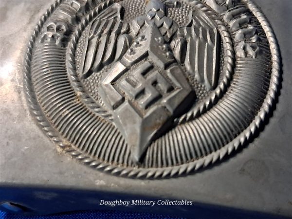 world-war-two-hitler-youth-zinc-belt-buckle-with-2-belts-field-and-dress-leather