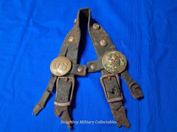 indian-war-bridle halter-rosettes-set-pair-old-used-maybe-civil-war-era-to-1800
