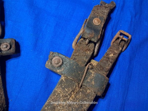halter-rosettes-set-pair-old-used-maybe-civil-war-era-to-1800
