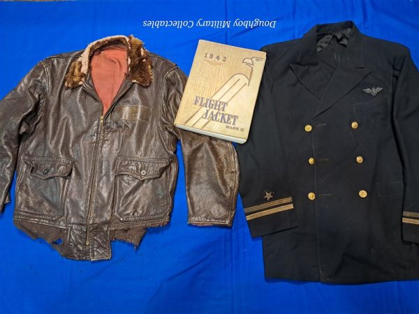 navy-jacket-wwii world-war-two-naval-pilots-uniform-grouping-jackdet-dress-uniform-top-and-yearbook-1942-1943