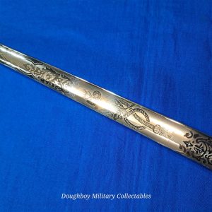 world-war-two-naval-officers-sword-saber-named-pre-war-pattern-hilborne-hamburg-viking-brand-with-original-carrier
