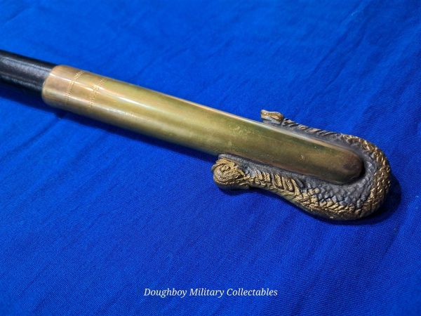 world-war-two-naval-officers-sword-saber-named-pre-war-pattern-hilborne-hamburg-viking-brand-with-original-carrier