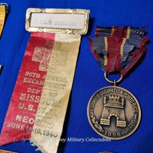 spanish-american-war-era-soldier-medals-from-the-8th-cavalry-unit-from-saint-louis-missouri-reunion-and-insignia