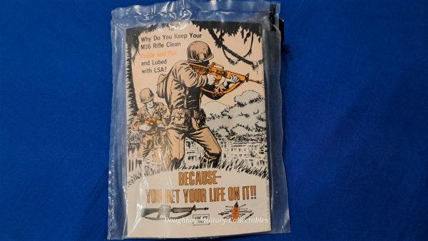 vietnam-war-m-16-rifle-maintenance-and cleaning-instruction-manual-1969-dated-in-the-original-wrapper