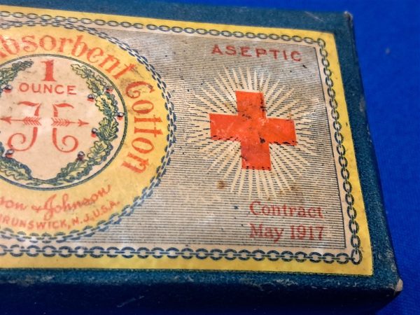 world-war-one-medical-medics-field-absorbent-cotton-package-by-red-cross-1917-dated-contract