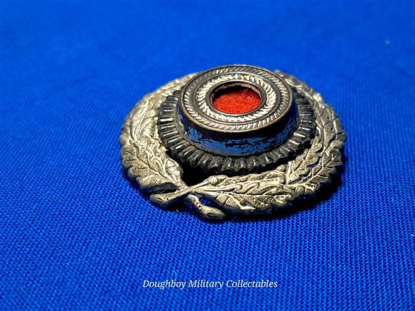 world-war-two-postal-visor-hat-insignia-cocard-painted-with-original-felt-and-finish