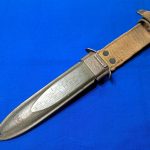 origianal-world-war-two-scabbard-for-fighting-knife-number-on-body-early-light-khacki-color-early webbing weave