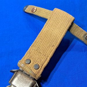 origianal-world-war-two-scabbard-for-fighting-knife-number-on-body-early-light-khacki-color-early webbing weave