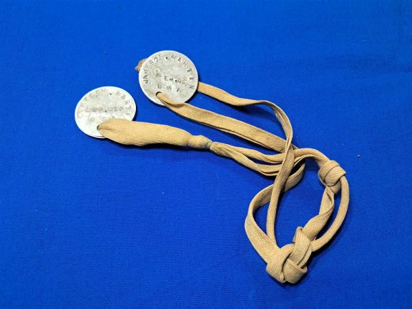 medical-dog-tags original-world-war-one-identification-tags-on-the-original-cotton-cord-medical-department