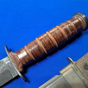 original-world-war-two-mark-2-naval-fighting-knife-by-camillus-unissued-condition-leather-handle-with-sheath-fiber-construction