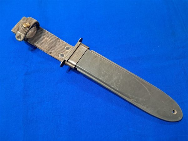 mk2-scabbard-wwii original-world-war-two-naval-scabbard-for-the-mark-two-fighting-knife-gray-color-fiber-body