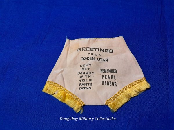 panties-sweetheart-wwii world-war-two-sweet-heart-pair-of-womans-panties-from-ogden-utah-with-pearl-harbor-slogan-silk