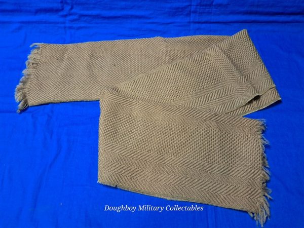 scraf-knit-wwi world-war-one-hand-made-knit-scarf-olive-drab-hand-made-for-troops-in-the-trenches