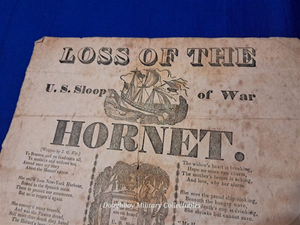 united-states-sloop-hornet-sunk-loss-of-all-life-1929-printed-paper-bradside-original
