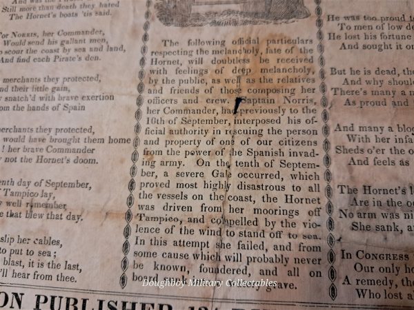 united-states-sloop-hornet-sunk-loss-of-all-life-1929-printed-paper-bradside-original