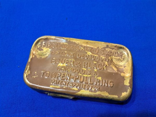 world-war-one-1st-aid-pouch-and-package-1917-dated-medical-department-light-duty-unit-and-work-battalion-marked